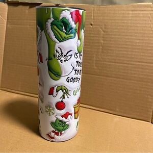 Grinch Themed Party Tumbler - Green and White